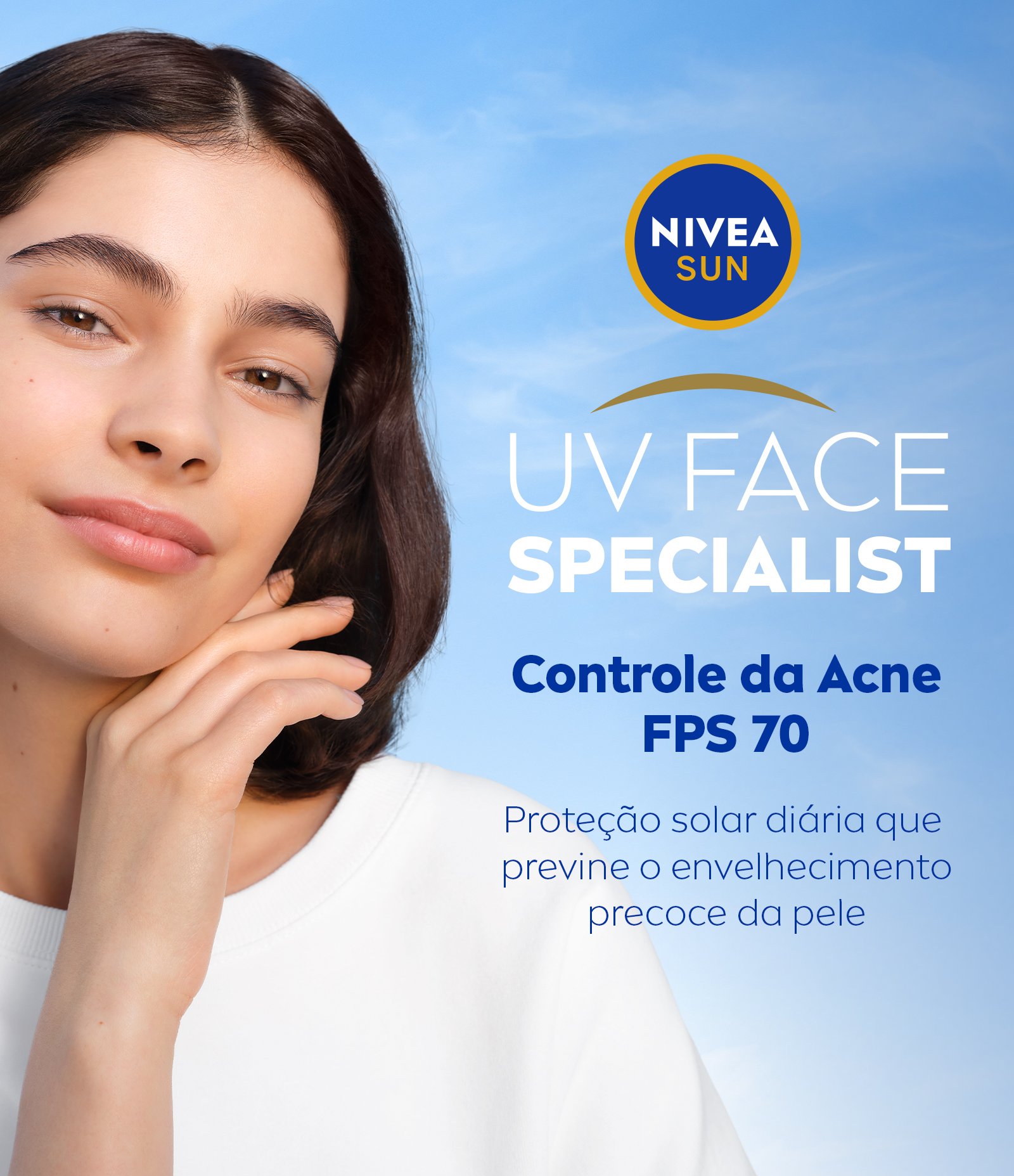 Protetor Solar Facial Fluido UV Face Specialist Controle da Acne FPS70 Nivea Sun 200ml 3