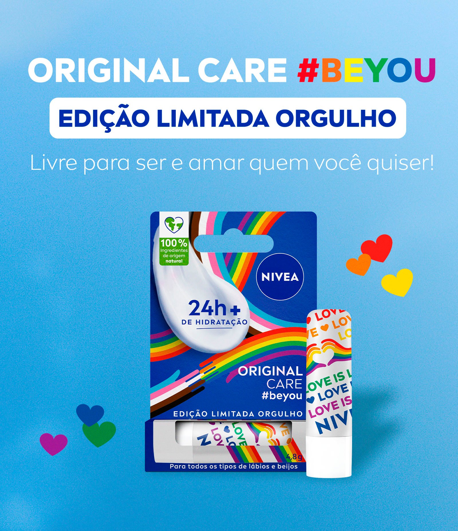 Hidratante Labial Original Care Orgulho Nivea 4,8g 3