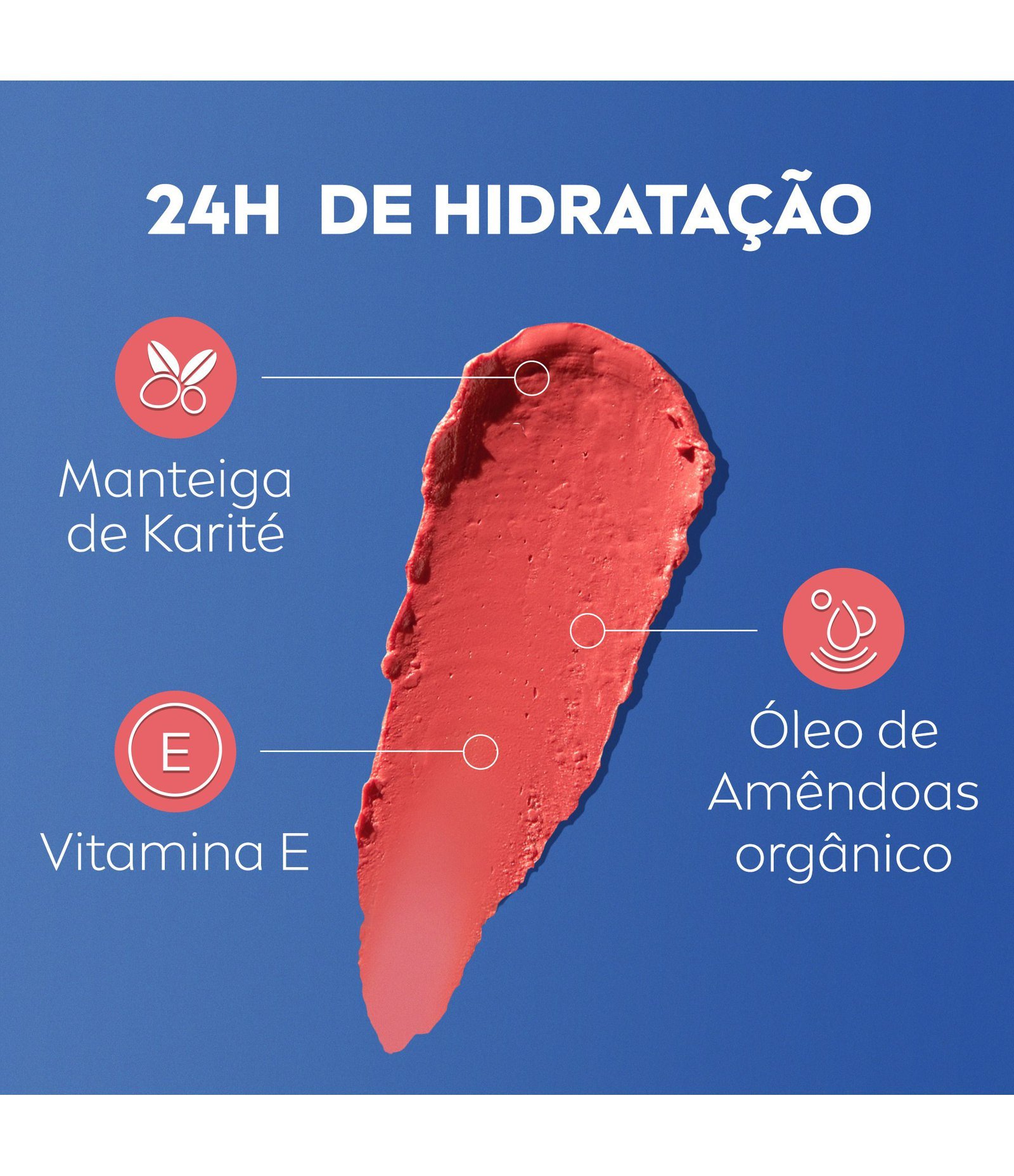 Hidratante Labial Hidra Color Coral 4 8g Nivea 4,8g 6