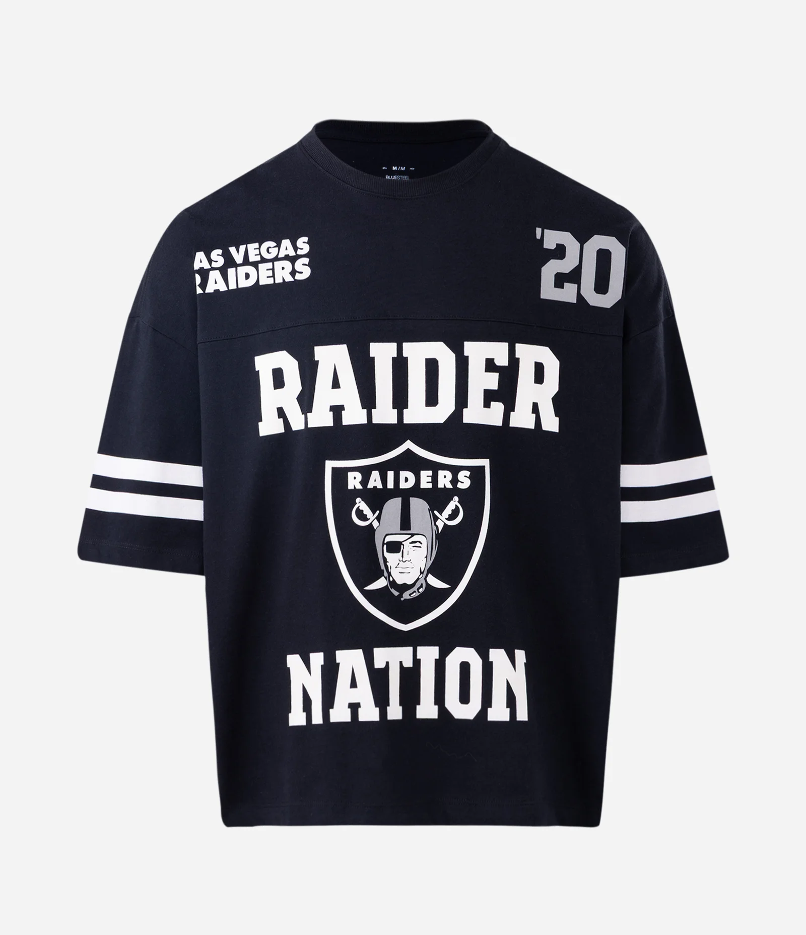 Camiseta Oversized em Algodão com Estampa Raiders NFL Preto 1