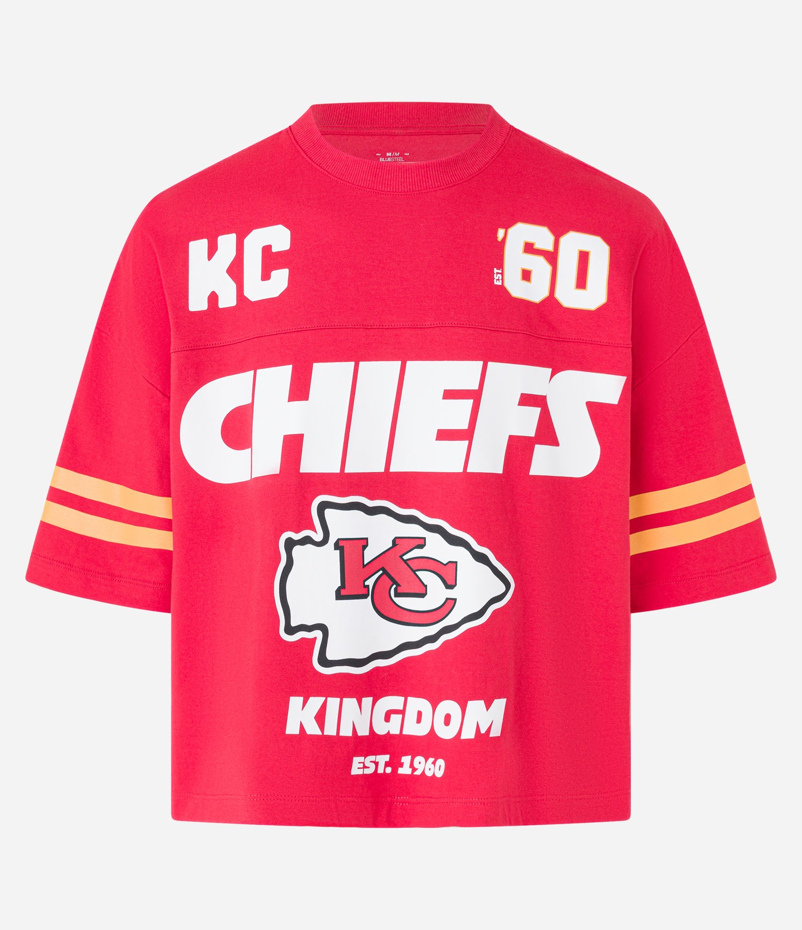 Camiseta Boxy em Algodão com Estampa Lettering Chiefs Vermelho 6