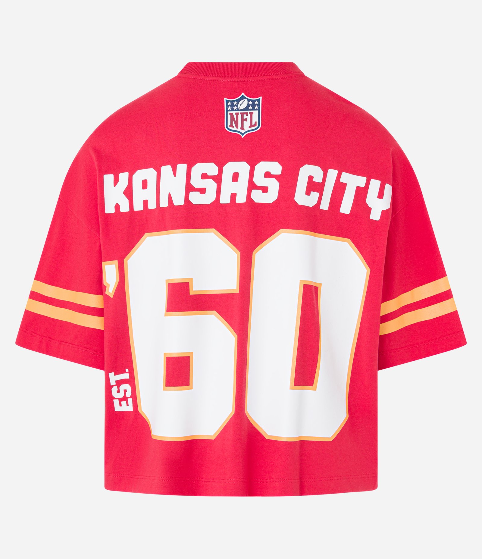 Camiseta Boxy em Algodão com Estampa Lettering Chiefs Vermelho 7