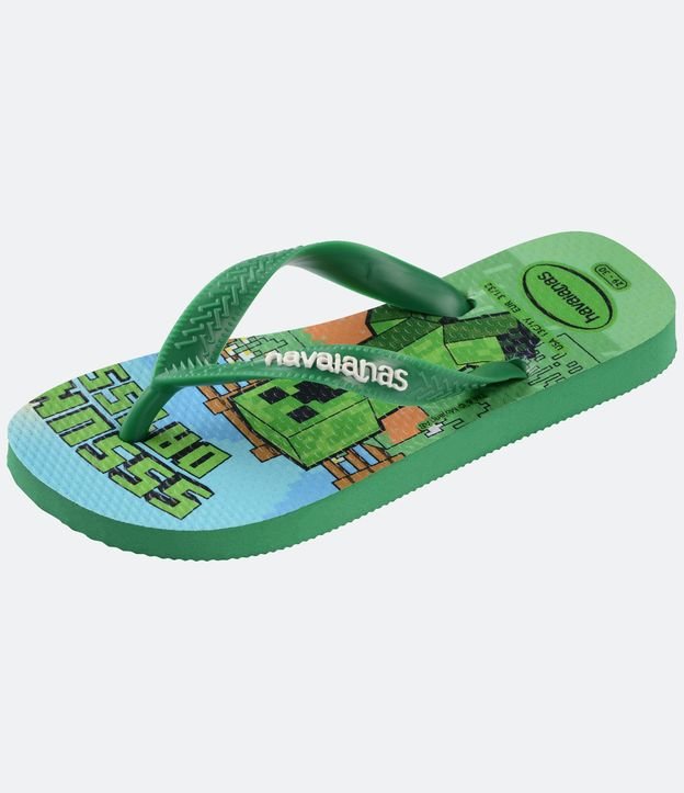Chinelo Havaianas Infantil Estampa Minecraft - Tam 23 ao 36
