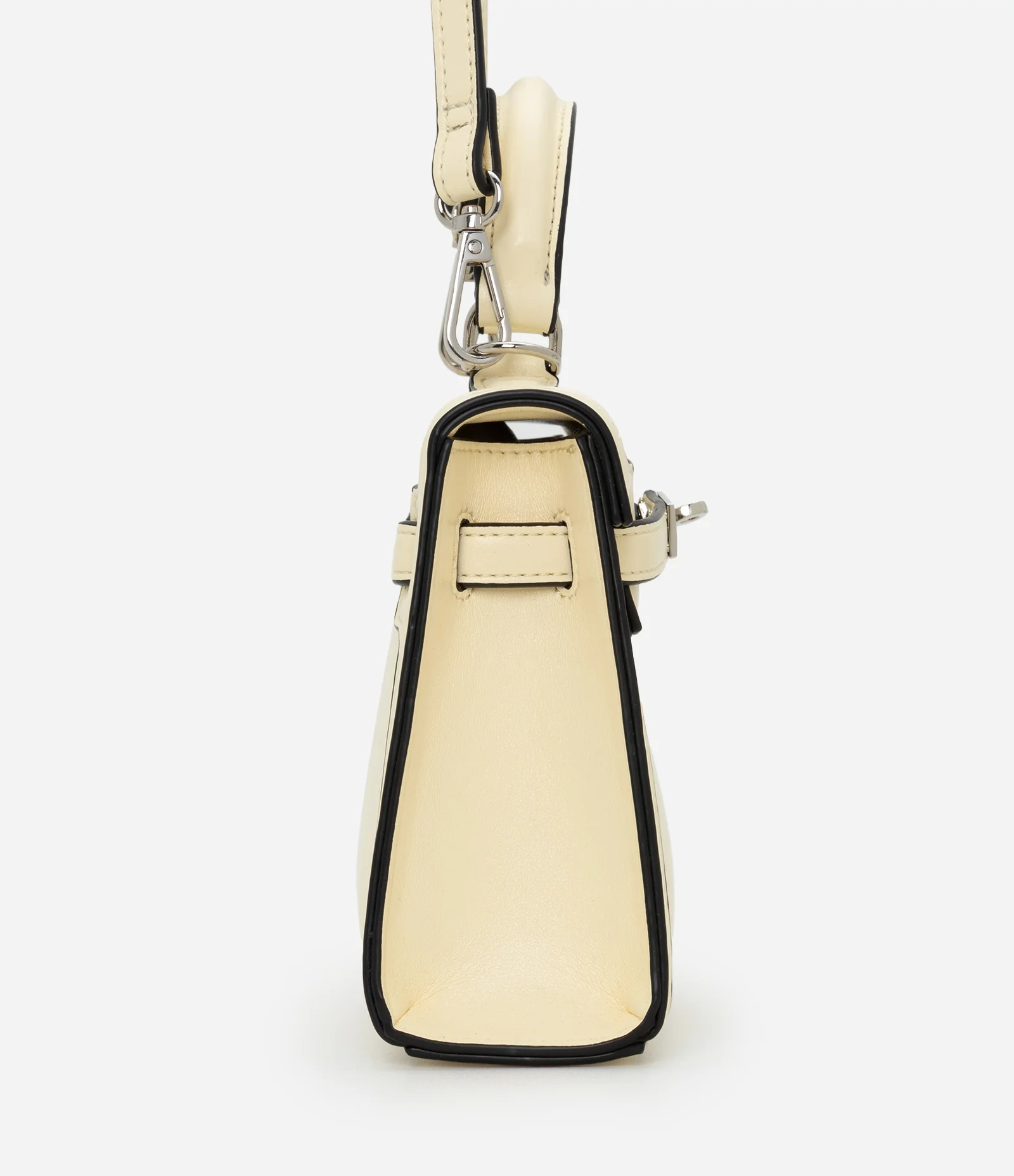 Bolsa Transversal Pequena com Tampa e Viés Contrastantes Amarelo 2