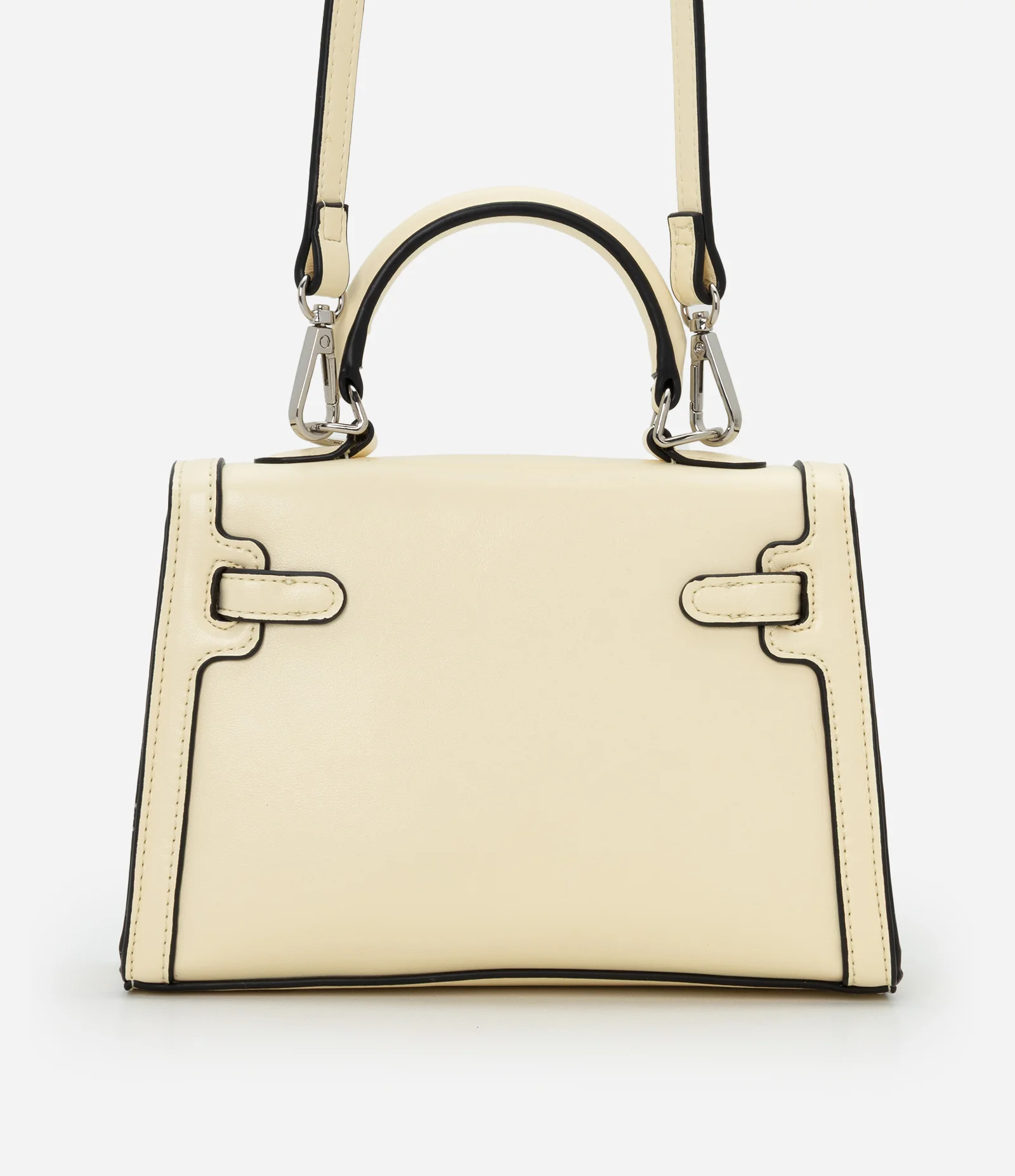 Bolsa Transversal Pequena com Tampa e Viés Contrastantes Amarelo 3