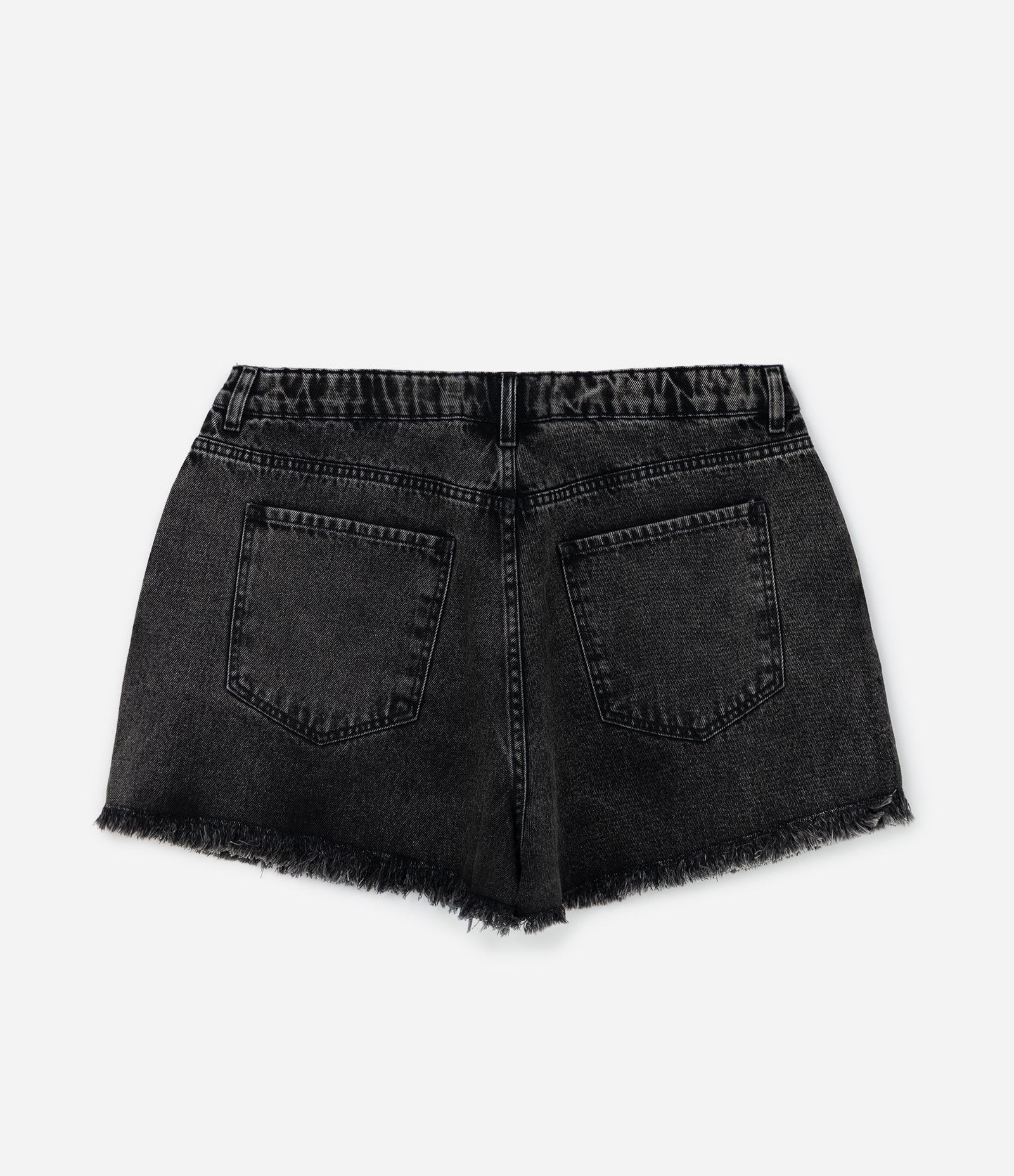 Short Boyfriend em Sarja com Brilhos Aplicados Curve & Plus Size Preto 7