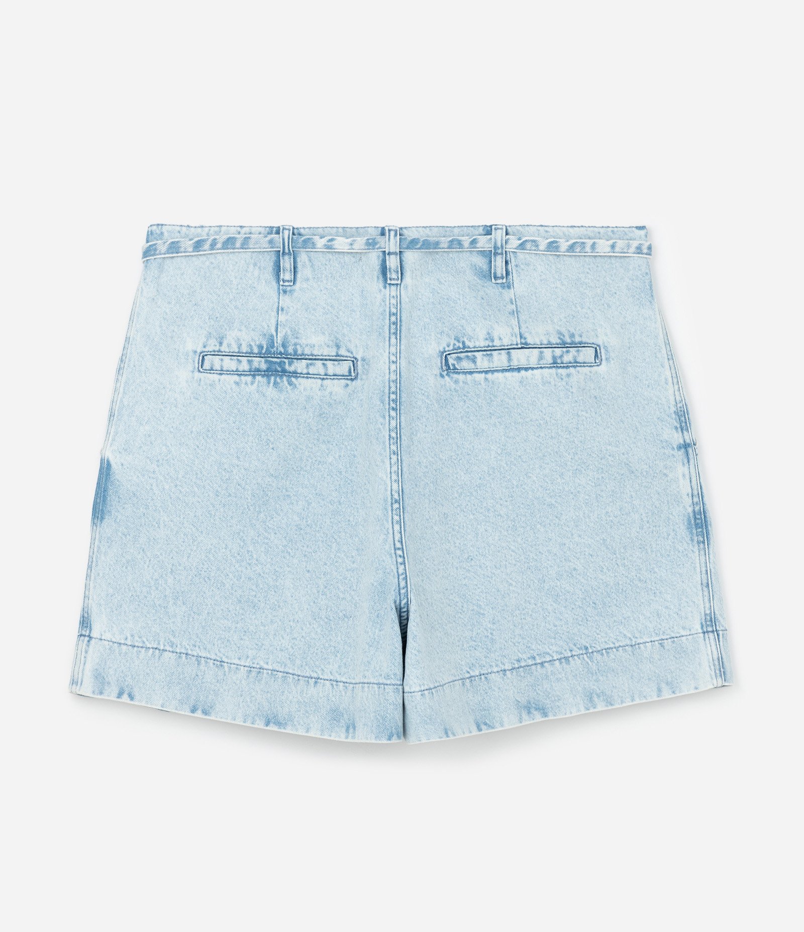 Bermuda em Jeans com com Cordão e Aplicações de Pérolas e Pedras Curve & Plus Size Azul 4