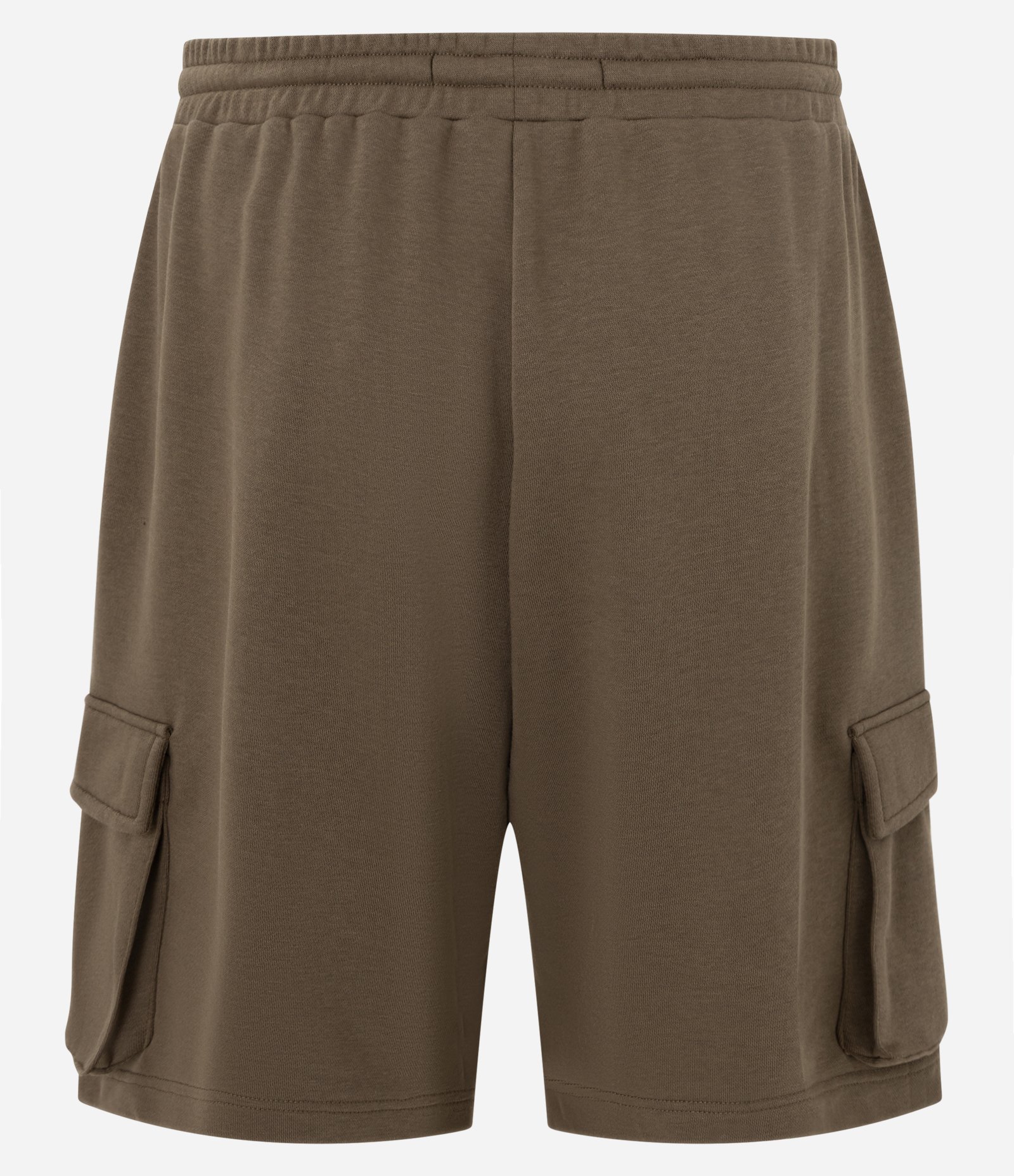 Bermuda em Moletom com Bolsos Cargo Marrom 2