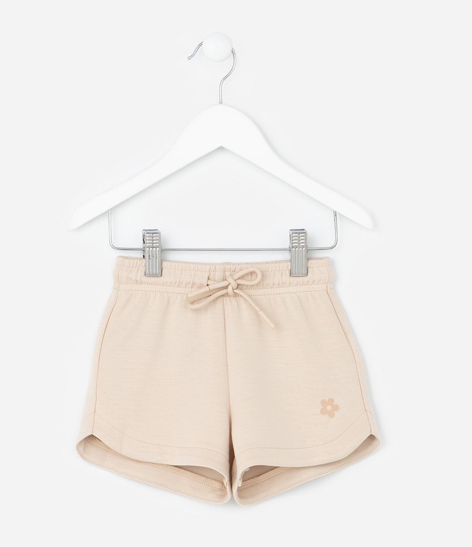 Short Infantil em Modal com Estampa Localizada - Tam 1 a 6 Anos Bege 1