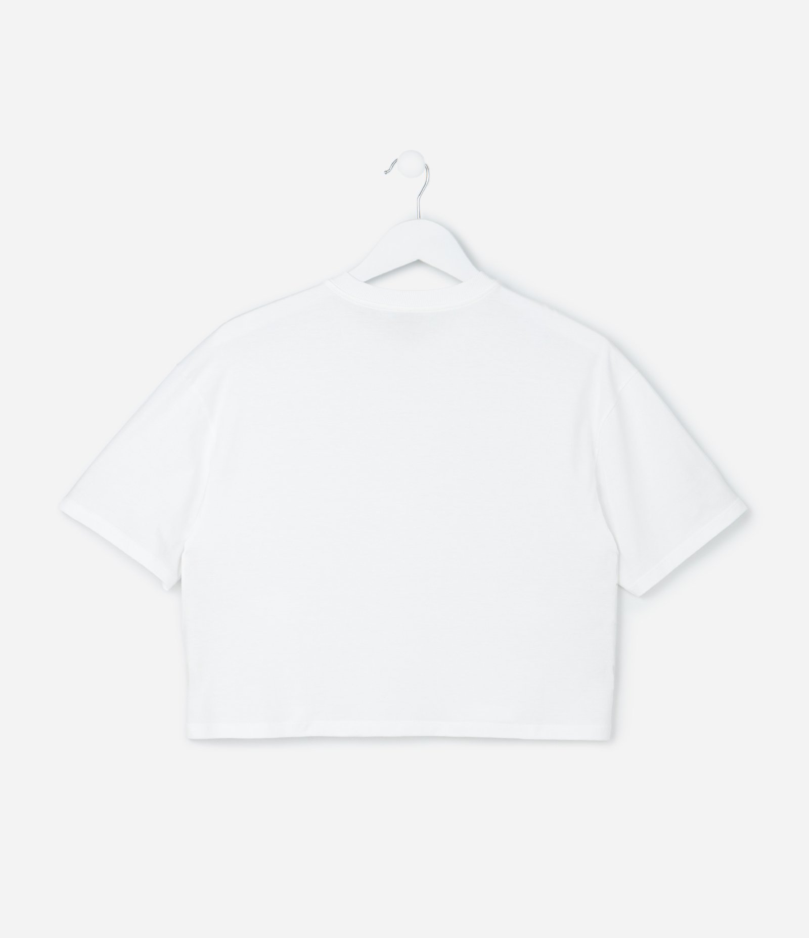 Camiseta Curta Infantil com Flores Aplicadas - Tam 5 a 14 Anos Branco 2