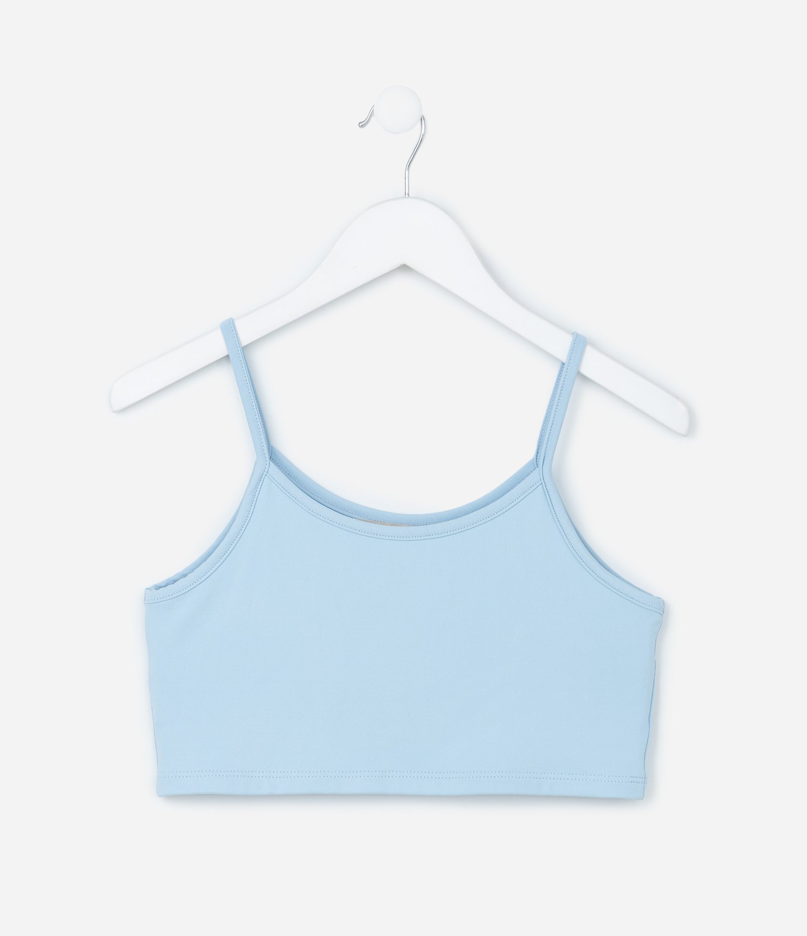 Blusa Top Esportivo Infantil em Algodão - Tam 5 a 14 Anos Azul 2