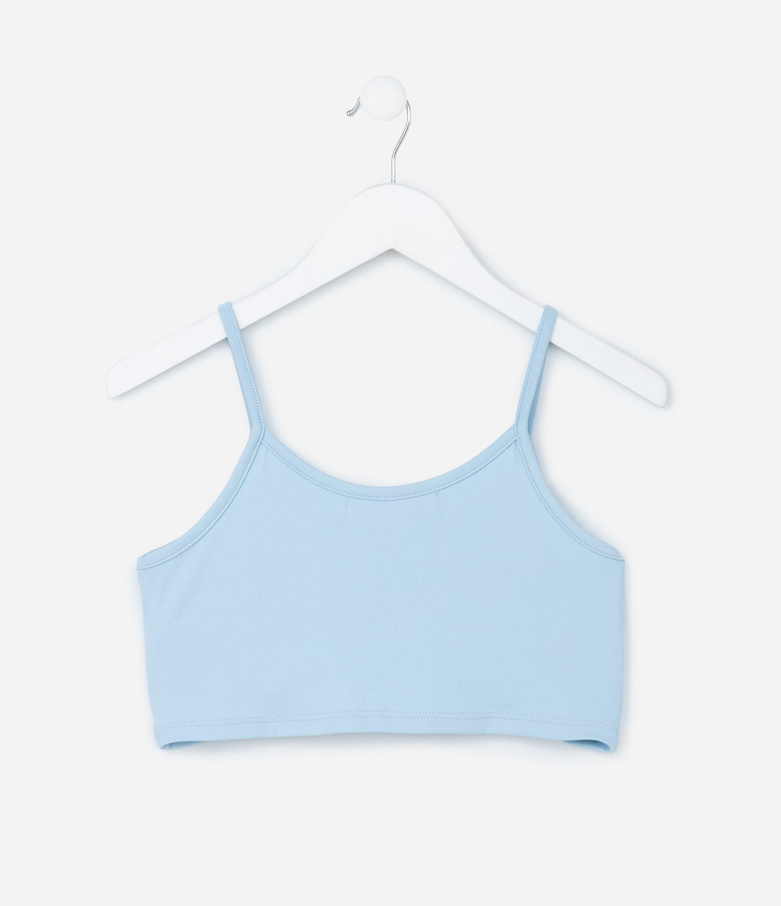 Blusa Top Esportivo Infantil em Algodão - Tam 5 a 14 Anos Azul 3