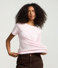 Camiseta Básica em Algodão com Manga Curta