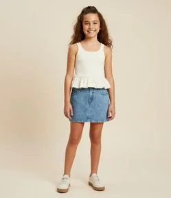 Blusa Balonê Infantil em Algodão - Tam 5 a 14 Anos