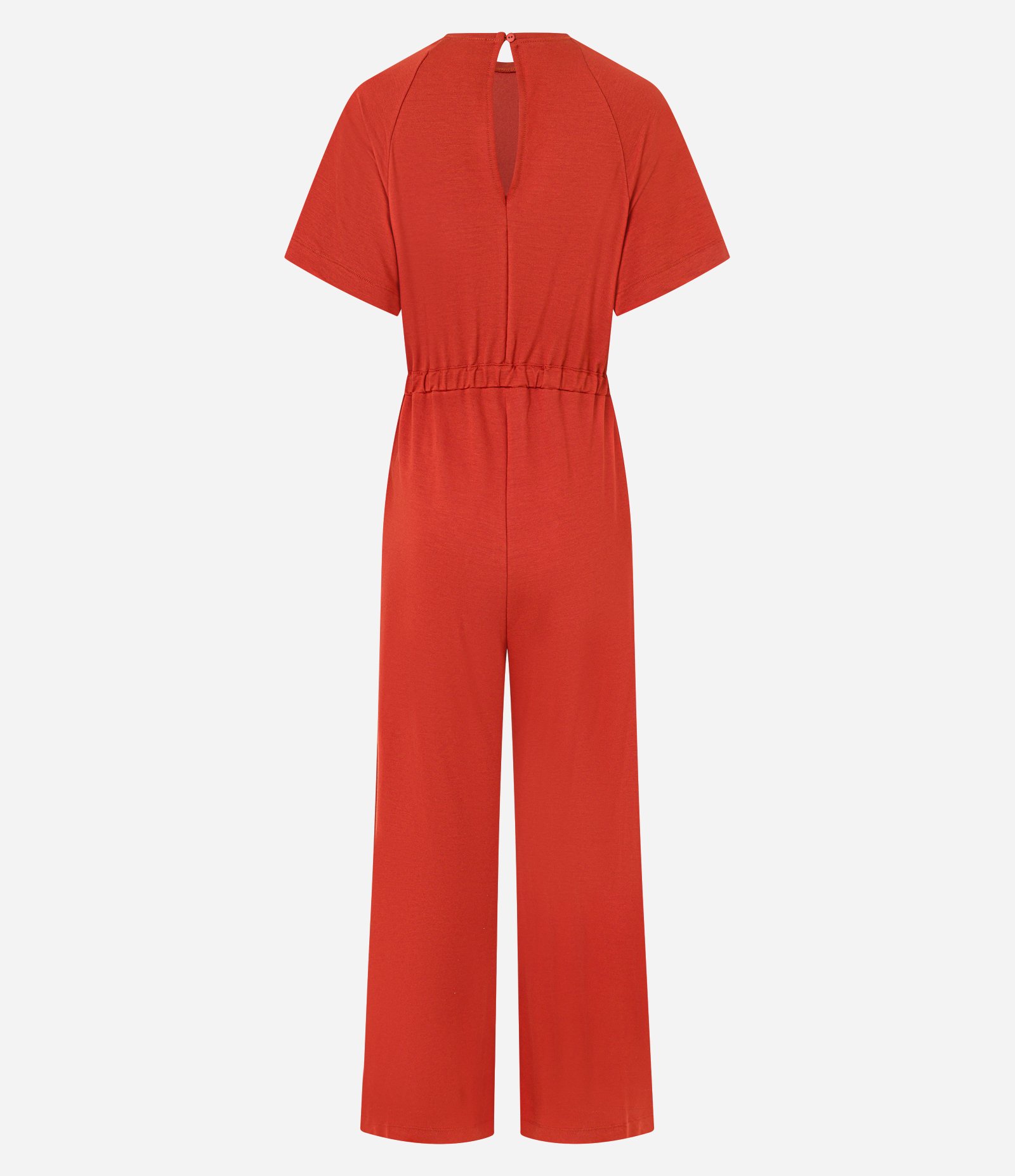 Macacão Reto e Longo em Orly com Amarração na Cintura Vermelho 6