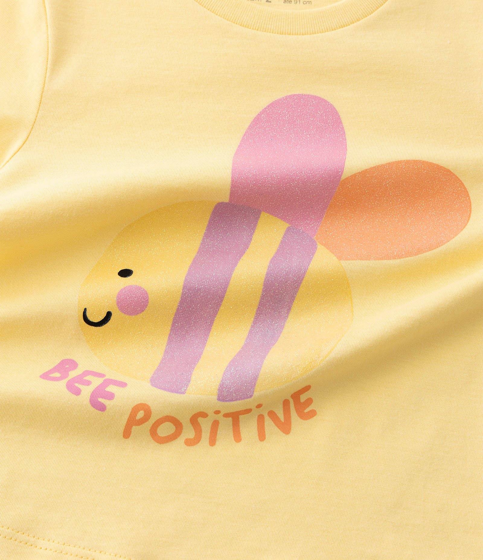 Blusa Infantil com Estampa de Abelha - Tam 1 a 6 Anos Amarelo 5