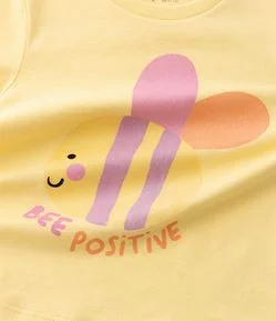 Blusa Infantil com Estampa de Abelha - Tam 1 a 6 Anos