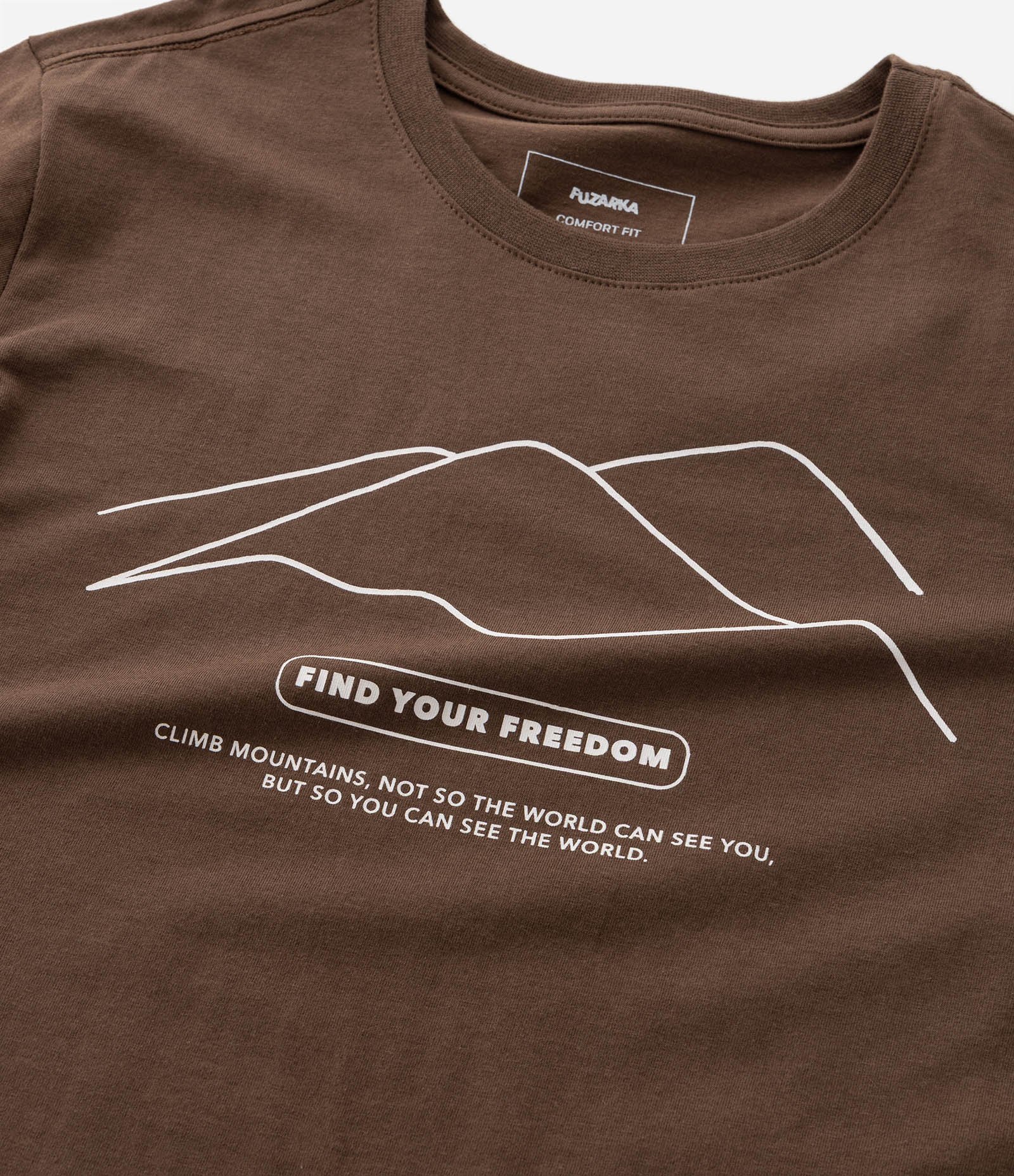 Camiseta Infantil com Estampa Montanhas - Tam 5 a 14 Anos Marrom 4