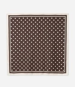 Lenço Quadrado Acetinado com Estampa Poá Curve & Plus Size