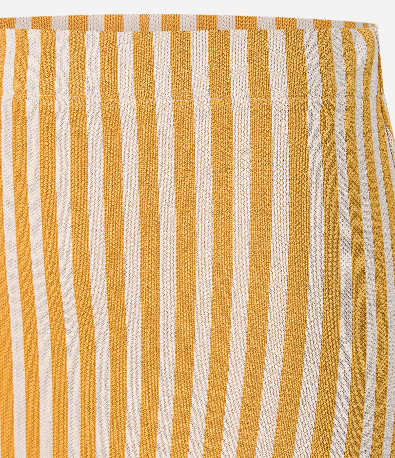 Saia Long Midi em Tricô com Listras Bloco de Cores Multicores 8