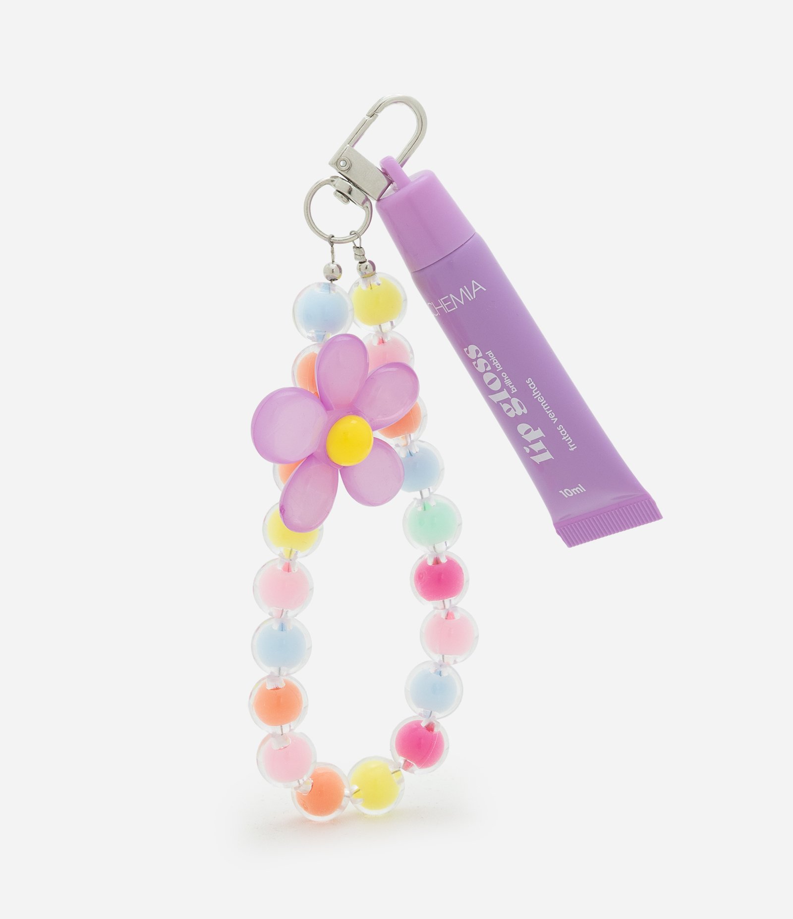 Lip Gloss com Pulseira Pingente Flower Alchemia COLORIDO 3