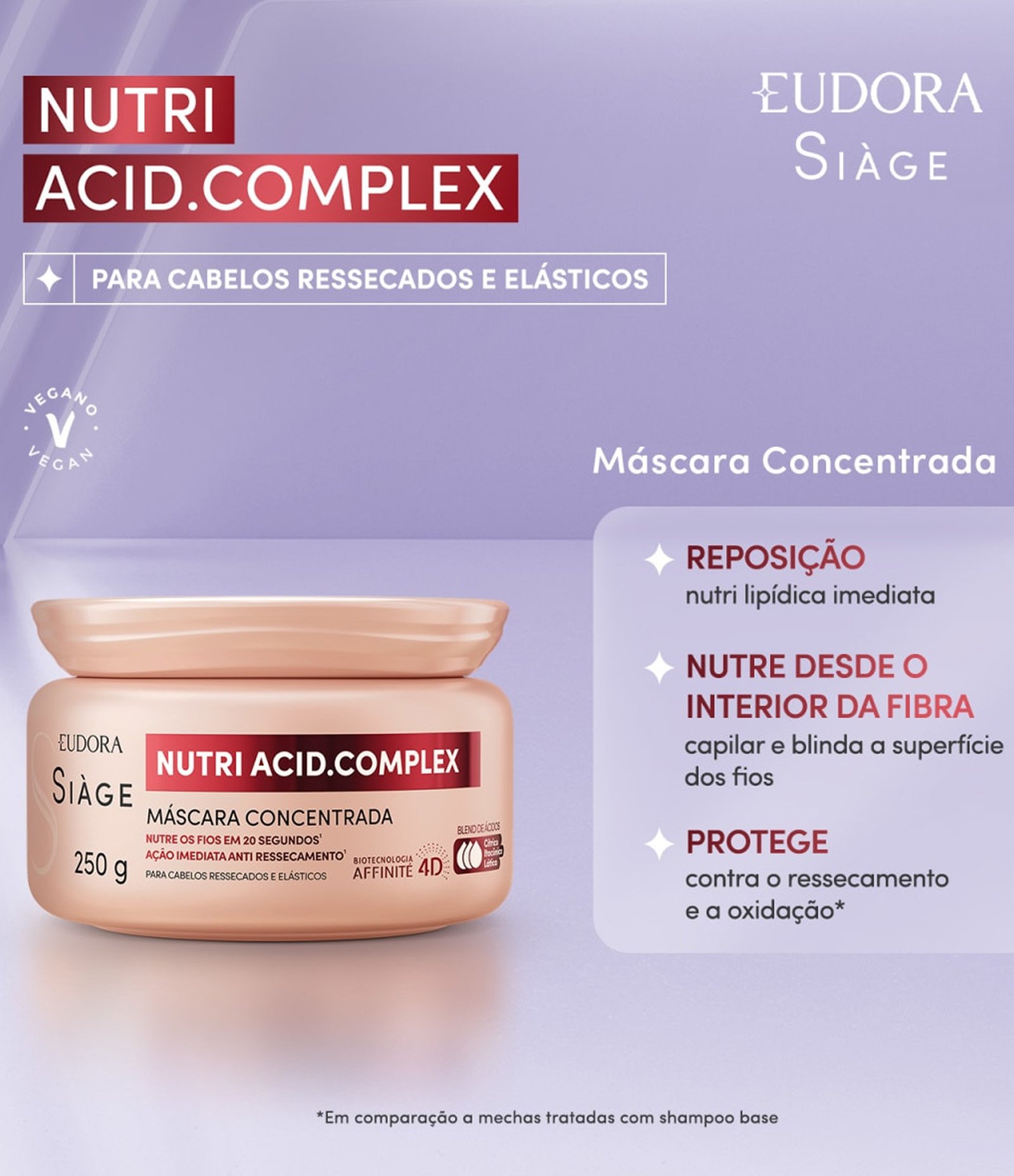 Máscara Capilar Nutri Acid Complex Siàge 250G 6