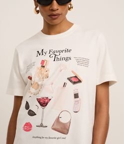 Camiseta em Algodão com Estampa My Favorite Things