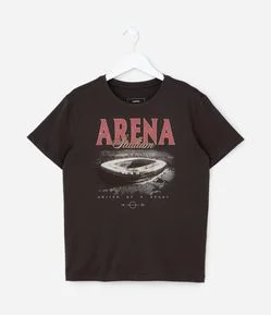 Camiseta Infantil com Estampa Arena Stadium - Tam 5 a 14 Anos