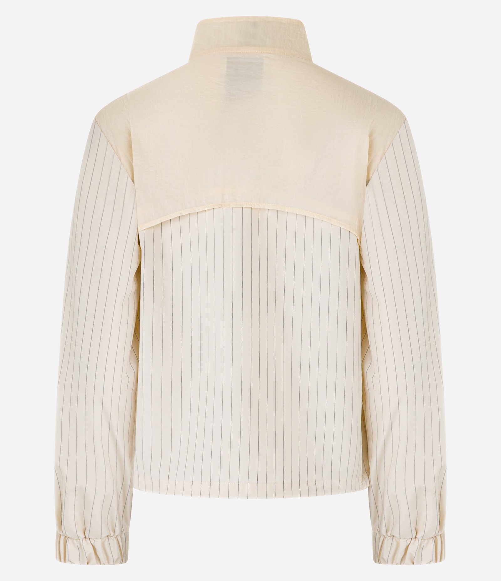 Jaqueta Corta Vento Esportiva com Fio Refletivo Bege 8