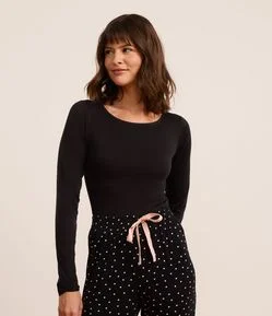 Blusa de Pijama em Viscose Peach Touch