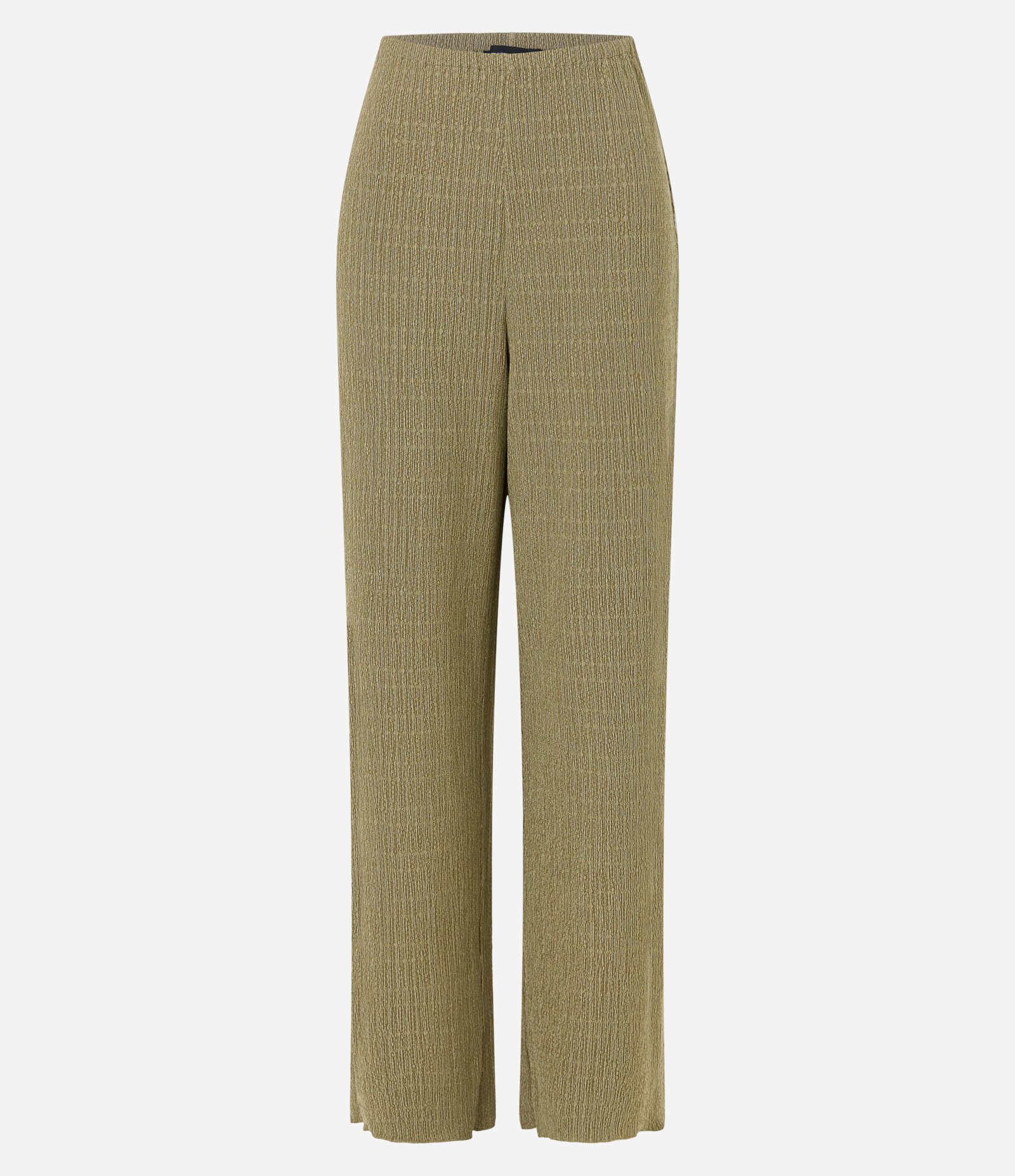 Calça Wide Texturizada com Cós Elástico Verde 6