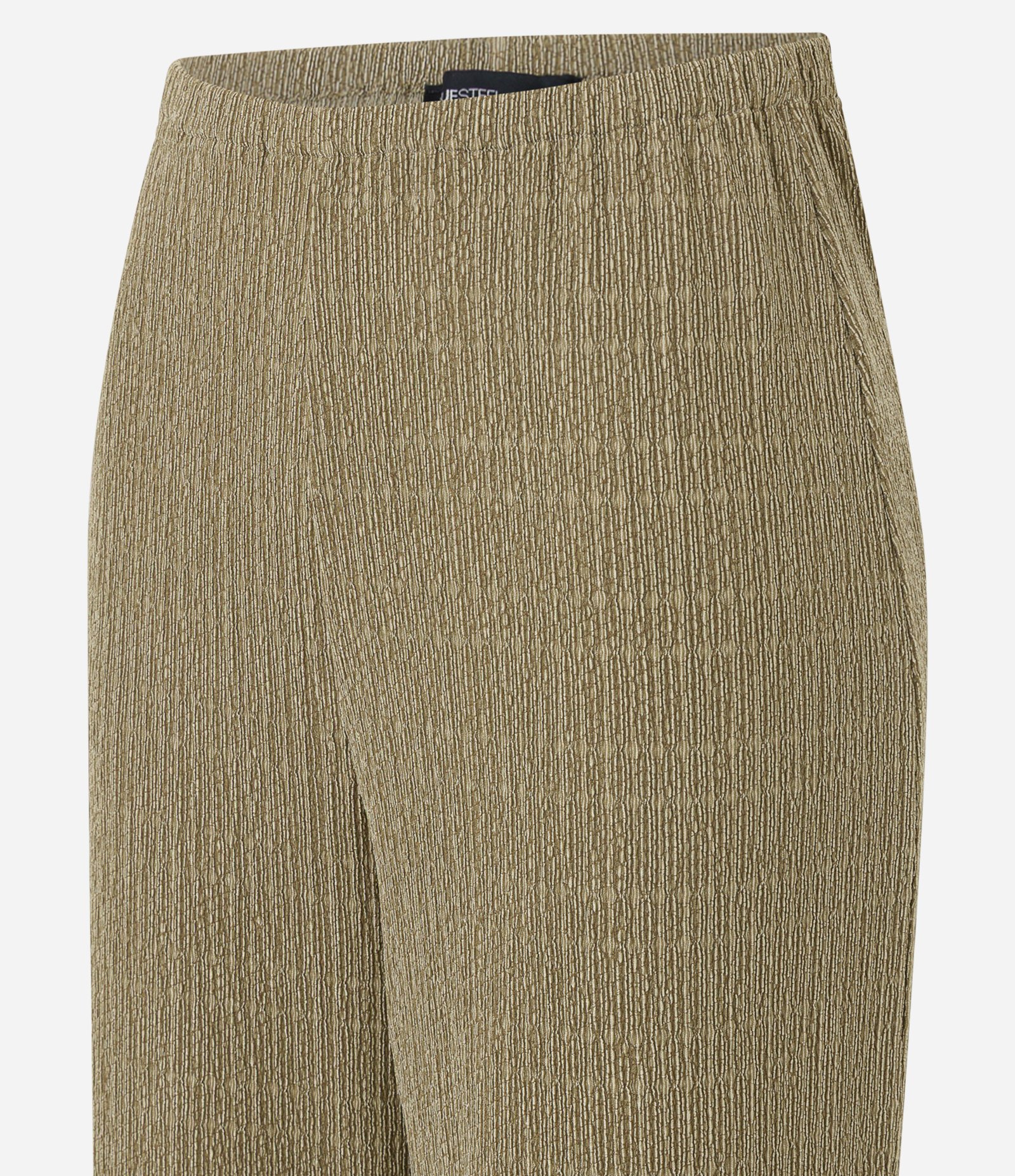 Calça Wide Texturizada com Cós Elástico Verde 7