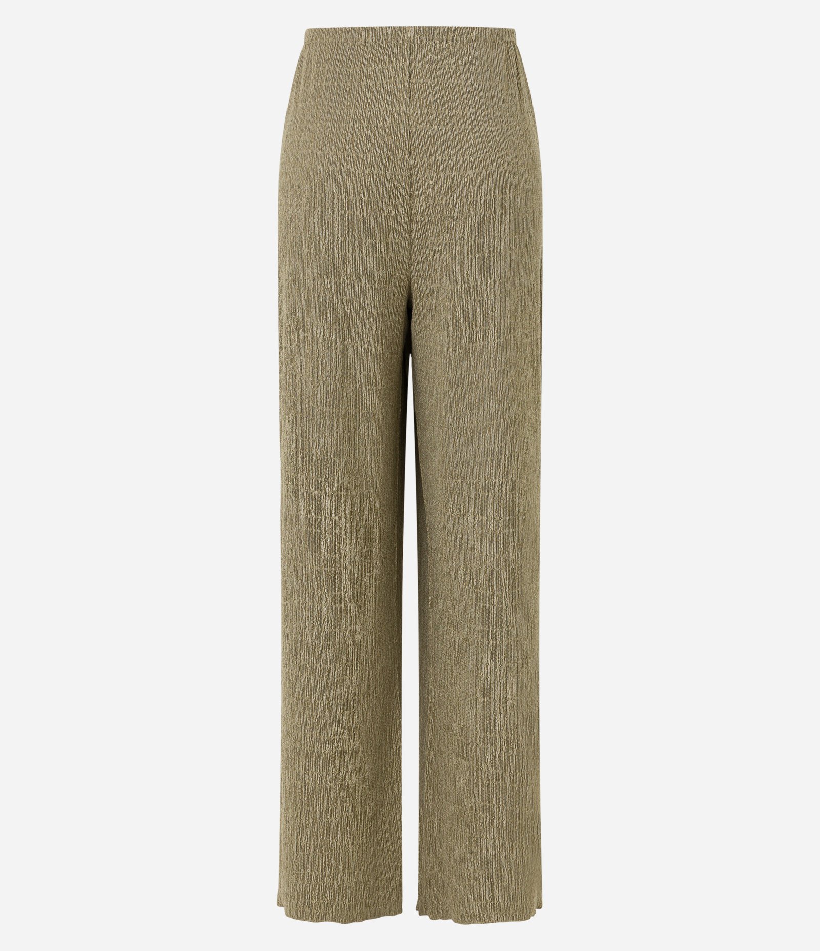 Calça Wide Texturizada com Cós Elástico Verde 8