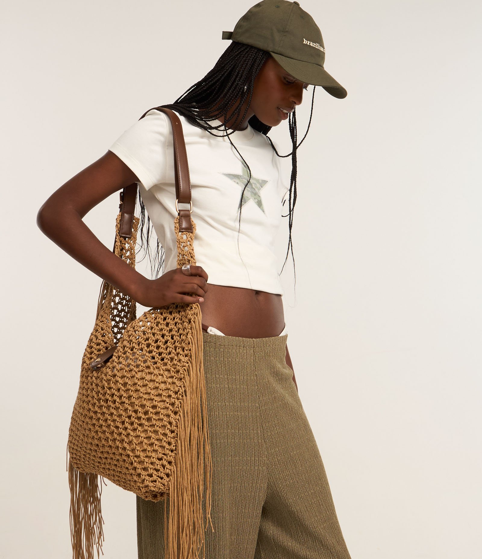 Calça Wide Texturizada com Cós Elástico Verde 2