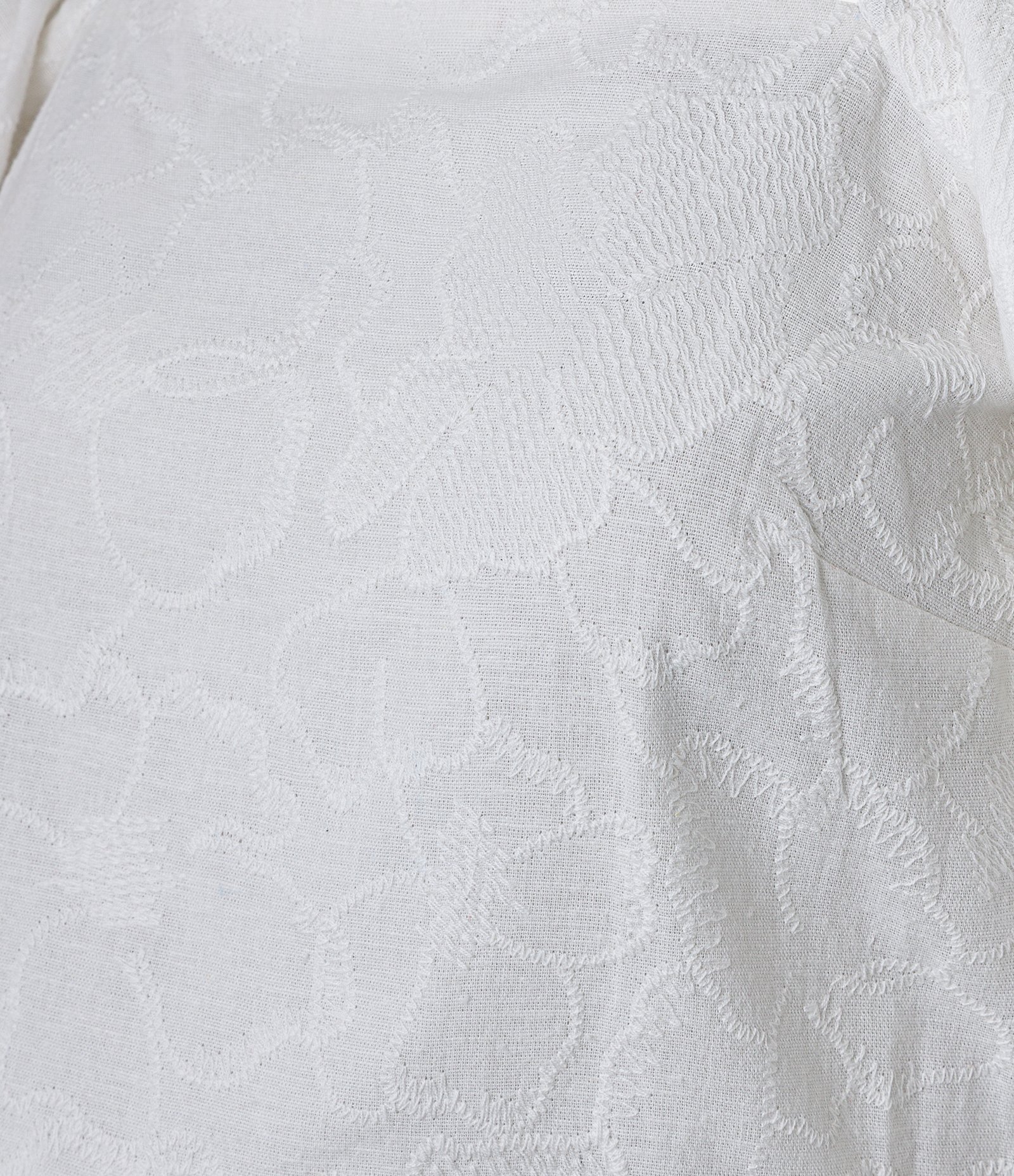 Blusa em Laise com Manga Bufante com Bordado Floral Branco 8