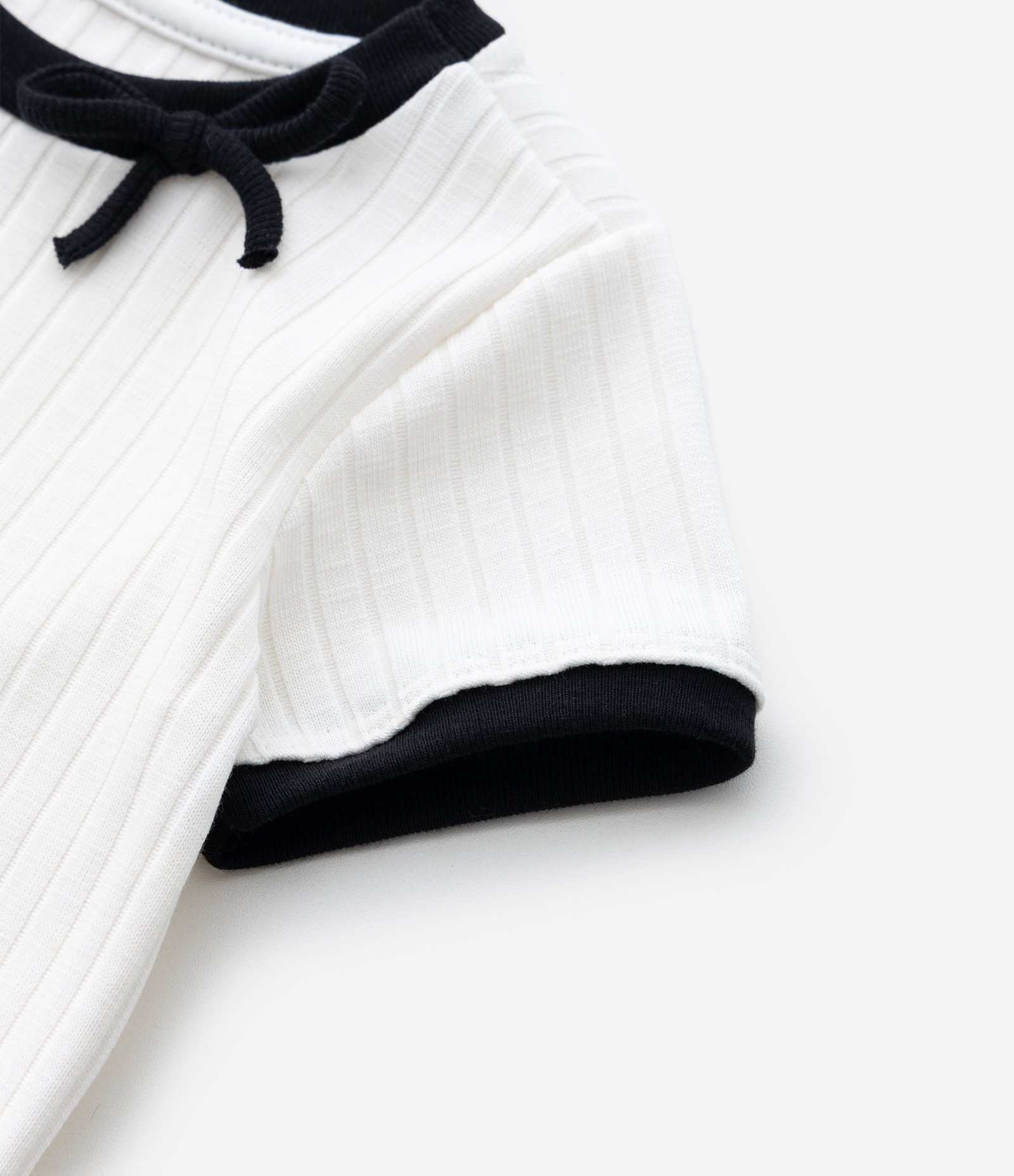 Blusa Infantil em Ribana com Laço - Tam 1 a 6 Anos Branco 6