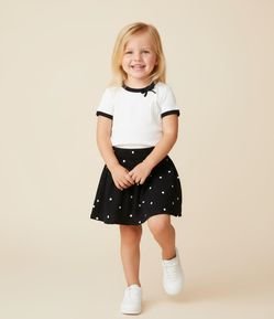 Blusa Infantil em Ribana com Laço - Tam 1 a 6 Anos