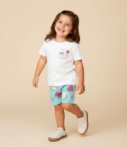 Conjunto Infantil com Estampa de Frutinhas - Tam 1 a 6 Anos
