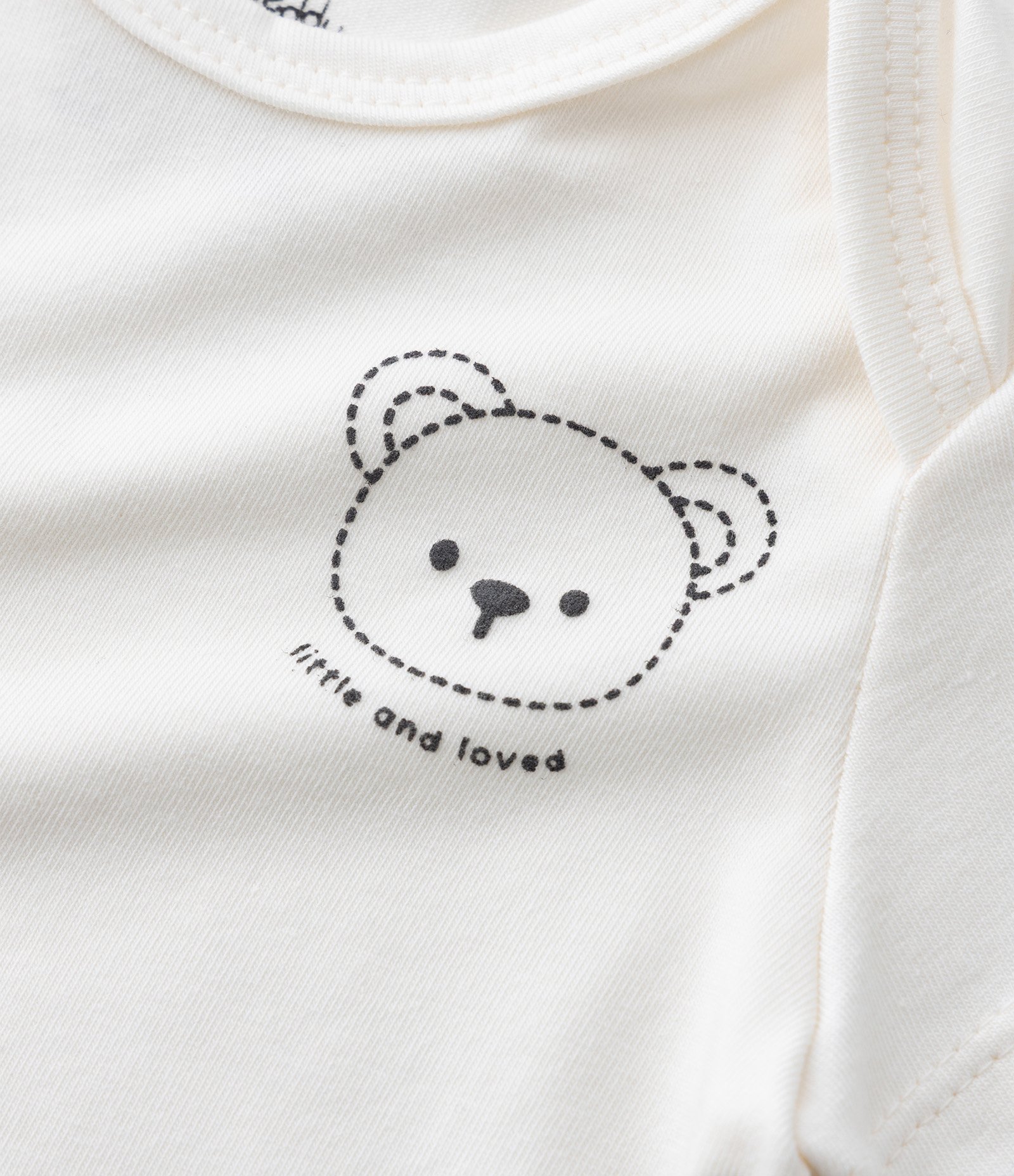 Kit 02 Bodies Infantis com Estampa Ursinhos - Tam 0 a 18 meses Cinza/Branco 5