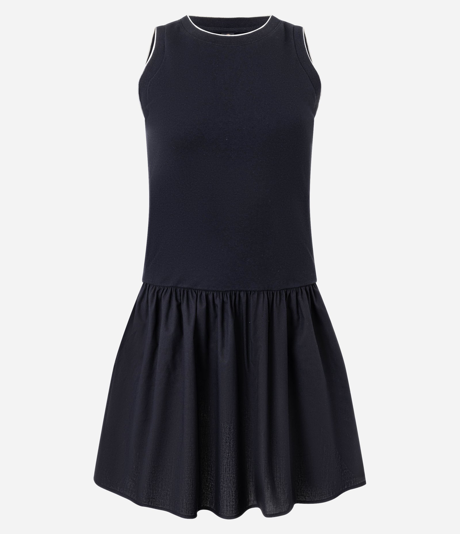 Vestido Curto em em Algodão com Saia Rodada Preto 5