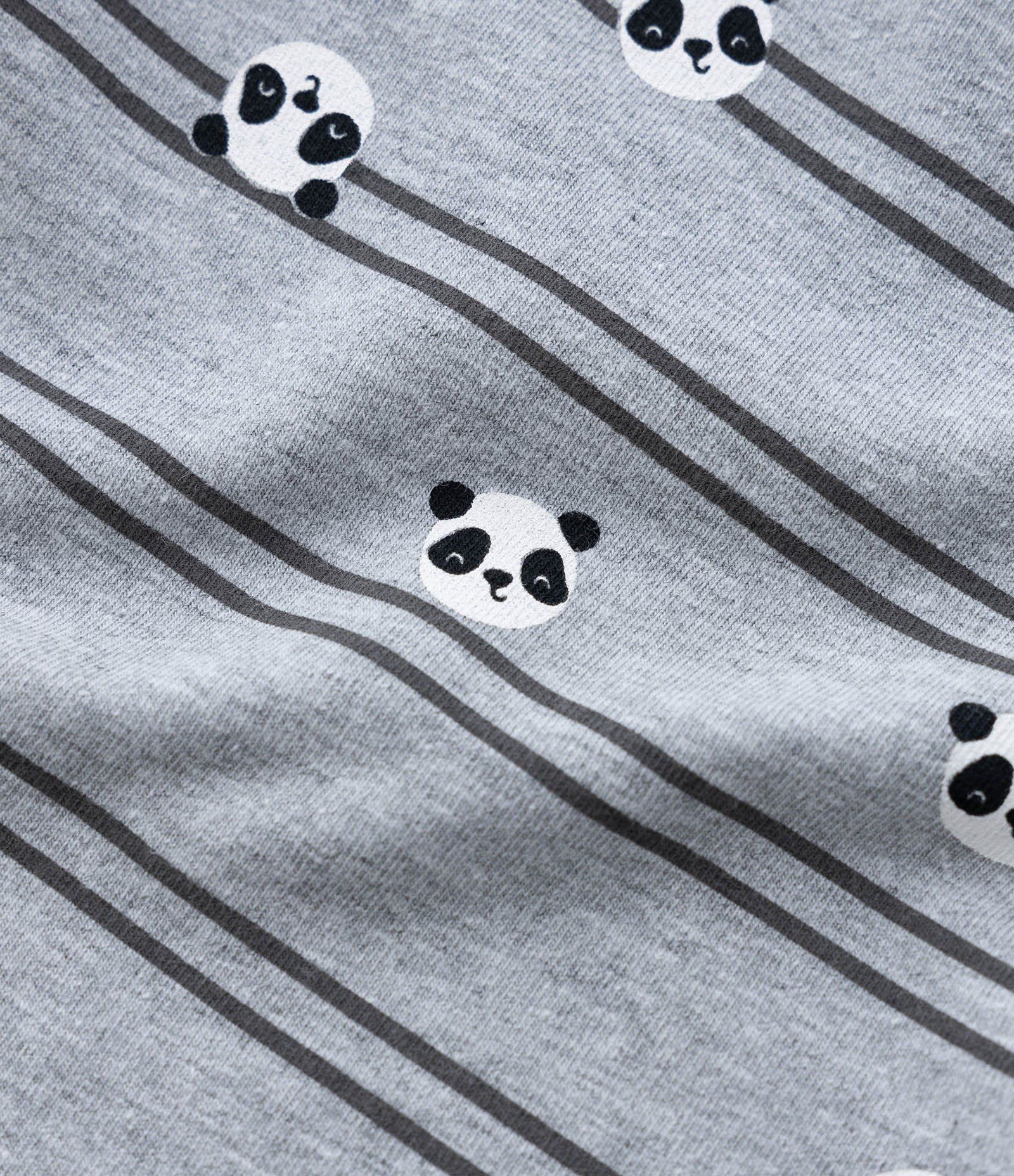 Kit 03 Bodies Infantis com Estampa de Panda - Tam 0 a 18 meses Branco/Cinza/Chumbo 8