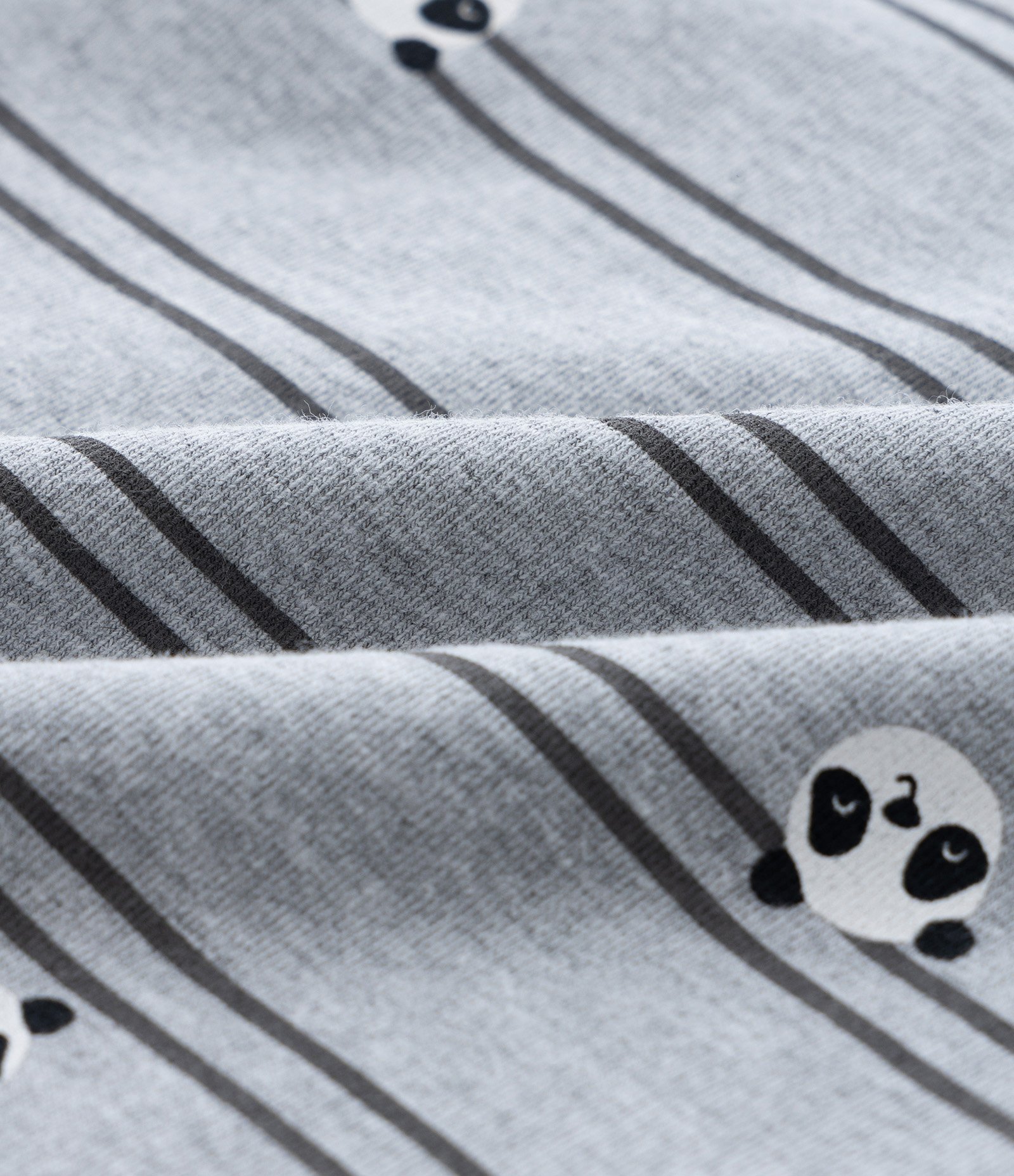 Kit 03 Bodies Infantis com Estampa de Panda - Tam 0 a 18 meses Branco/Cinza/Chumbo 4