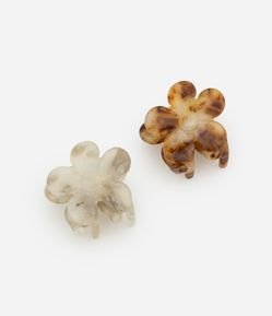 Kit 02 Piranhas de Cabelo com Estampa Marmorizada