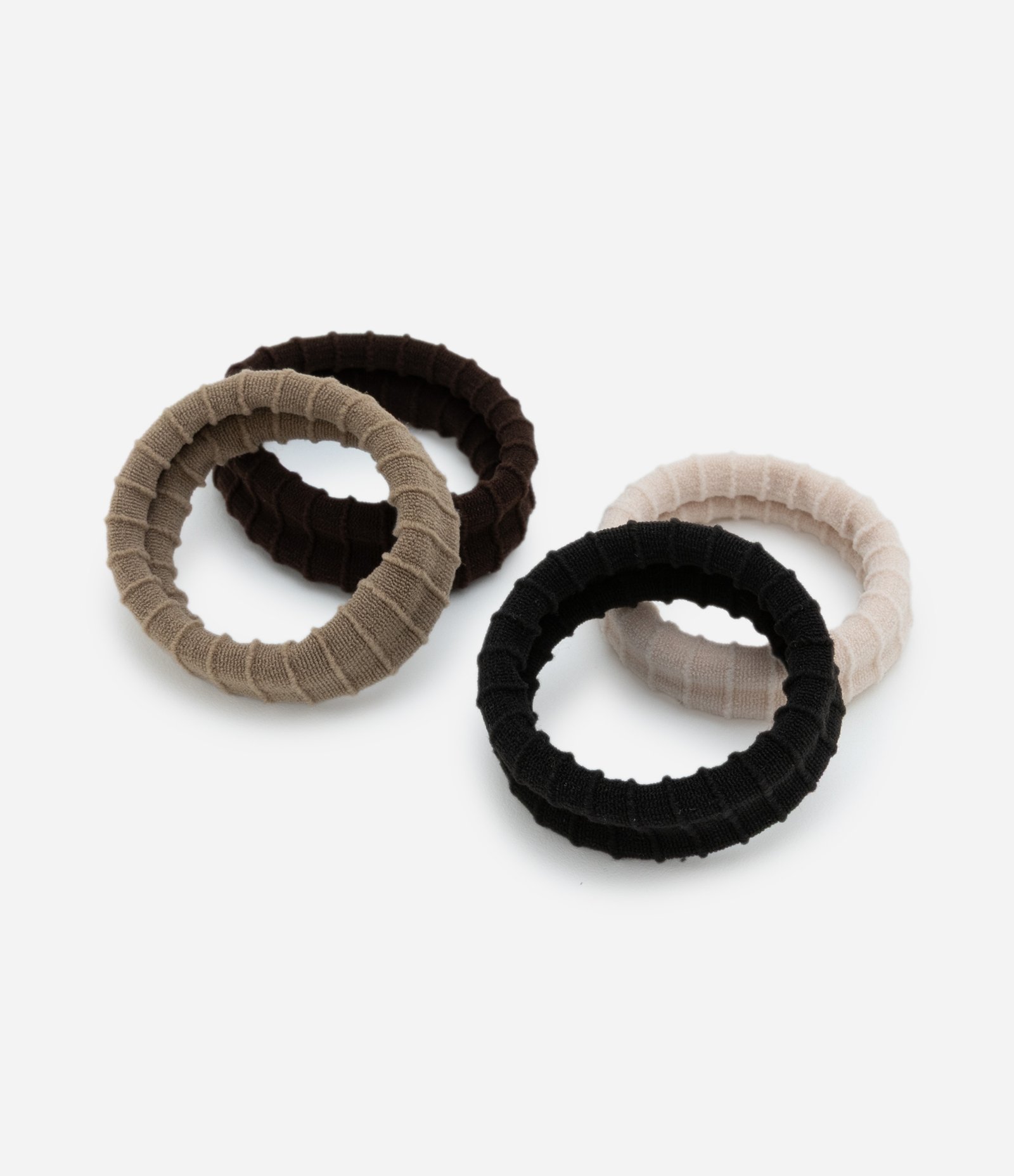 Kit 04 Elástico de Cabelo Larga Canelada Multicores 2