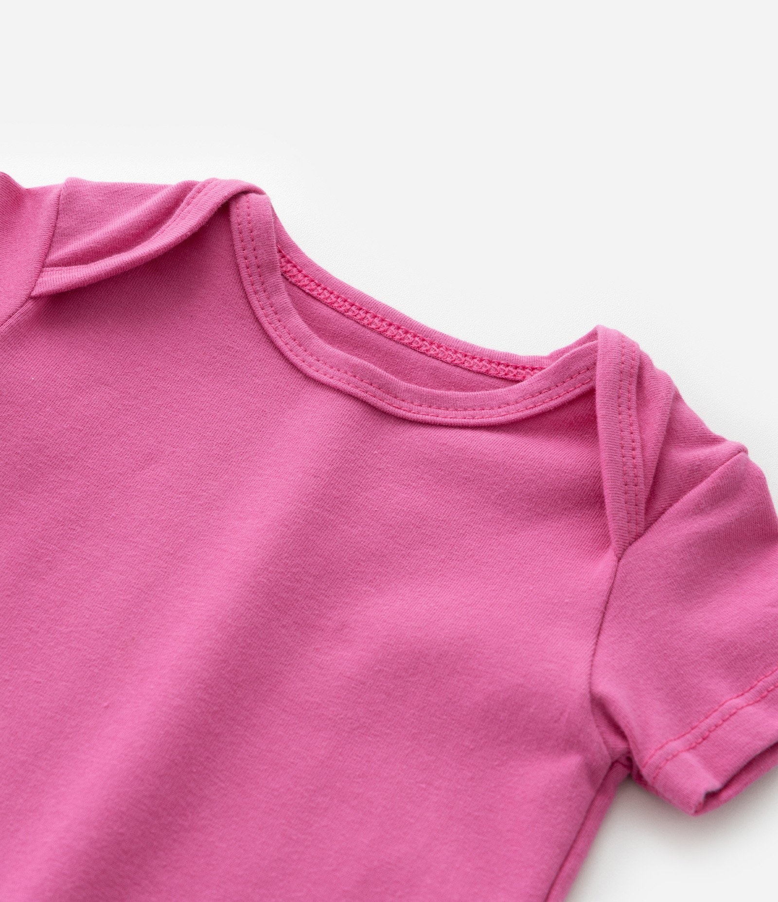 Conjunto Infantil Body e Bermuda Ciclista em Cotton - Tam 0 a 18 Meses Rosa 10