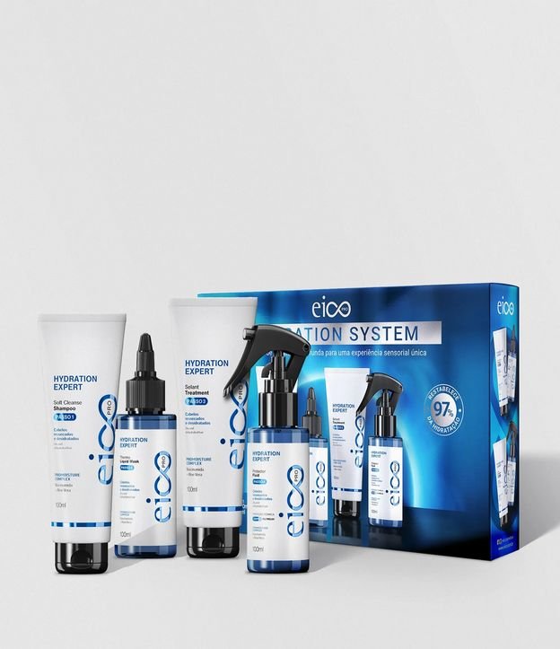 Kit Shampoo 100ml + Máscara Líquida + Tratamento Selante + Fluido 100ml Eico Pro