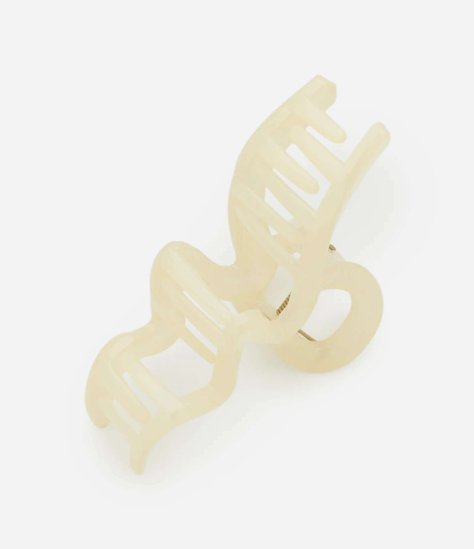 Piranha de Cabelo com Forma de Onda Esmaltada Off White 2