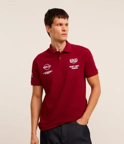 Camisa Polo em Algodão com Bordado Chevrolet