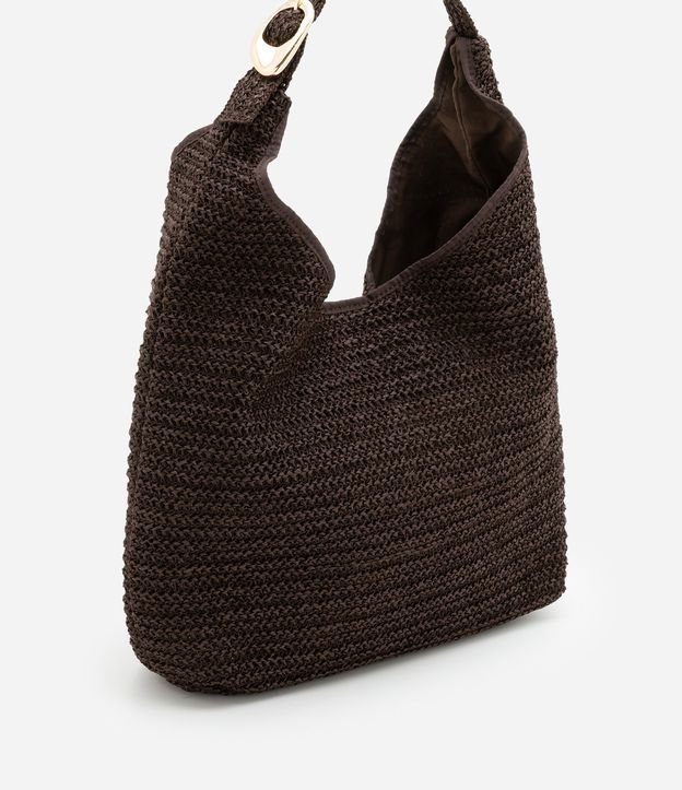 Bolsa de Praia Saco de Palha com Fivela Metalizada