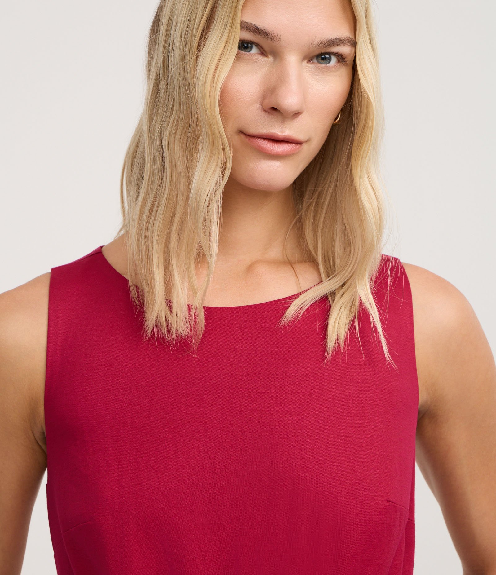 Vestido Evasê Longo em Piquet com Amarração Bordô 3